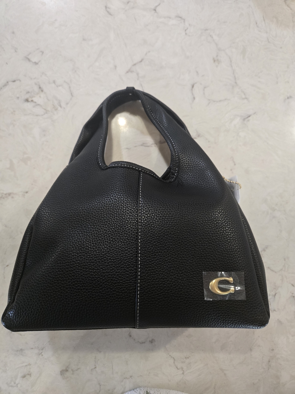 Coach Black Pebbled Leather Hobo